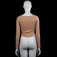 Long-sleeve top - Camel - Size S