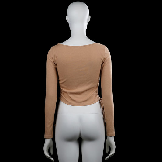 Long-sleeve top - Camel - Size S
