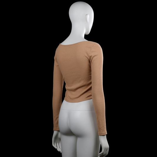 Long-sleeve top - Camel - Size S