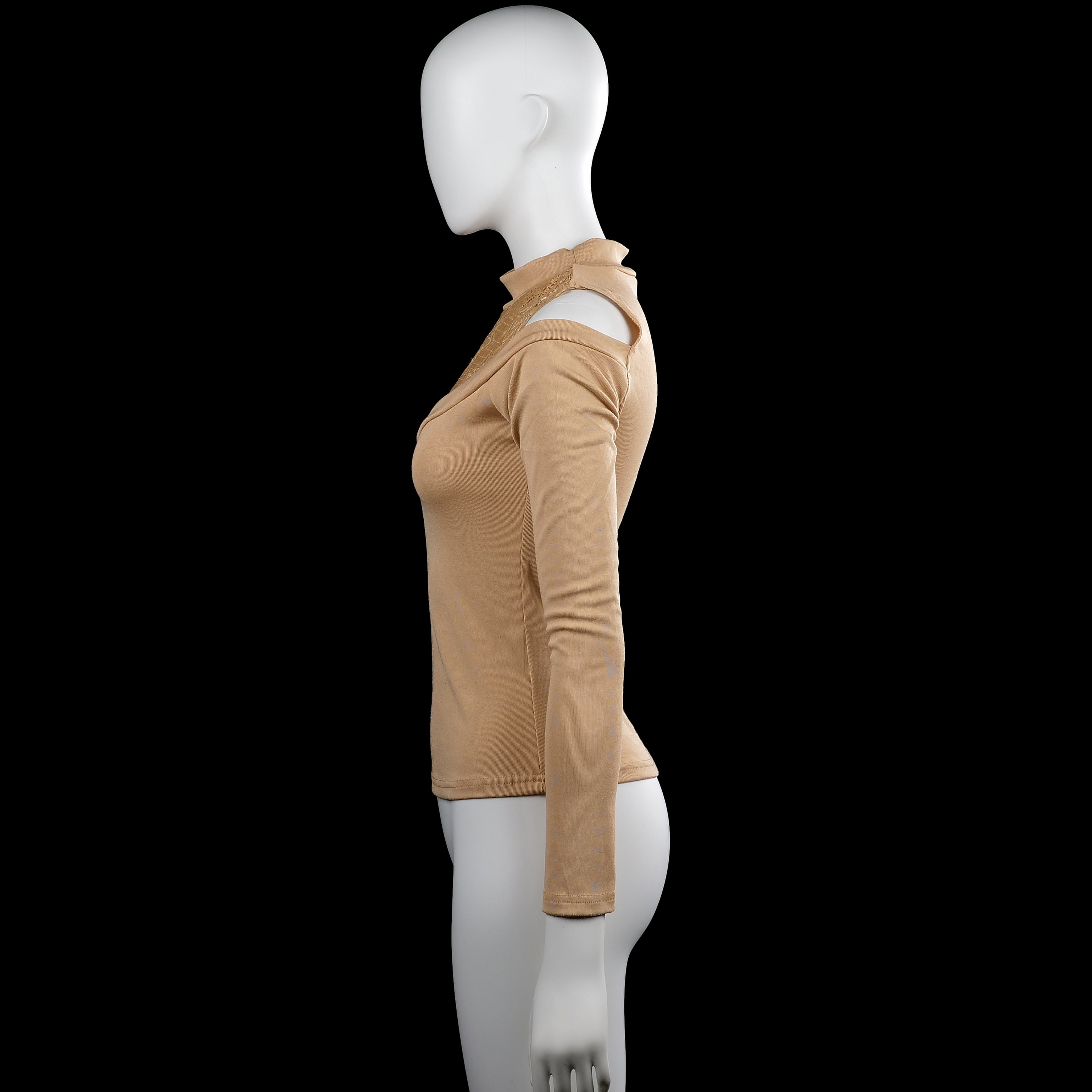 Long-sleeve top - Camel - Size S