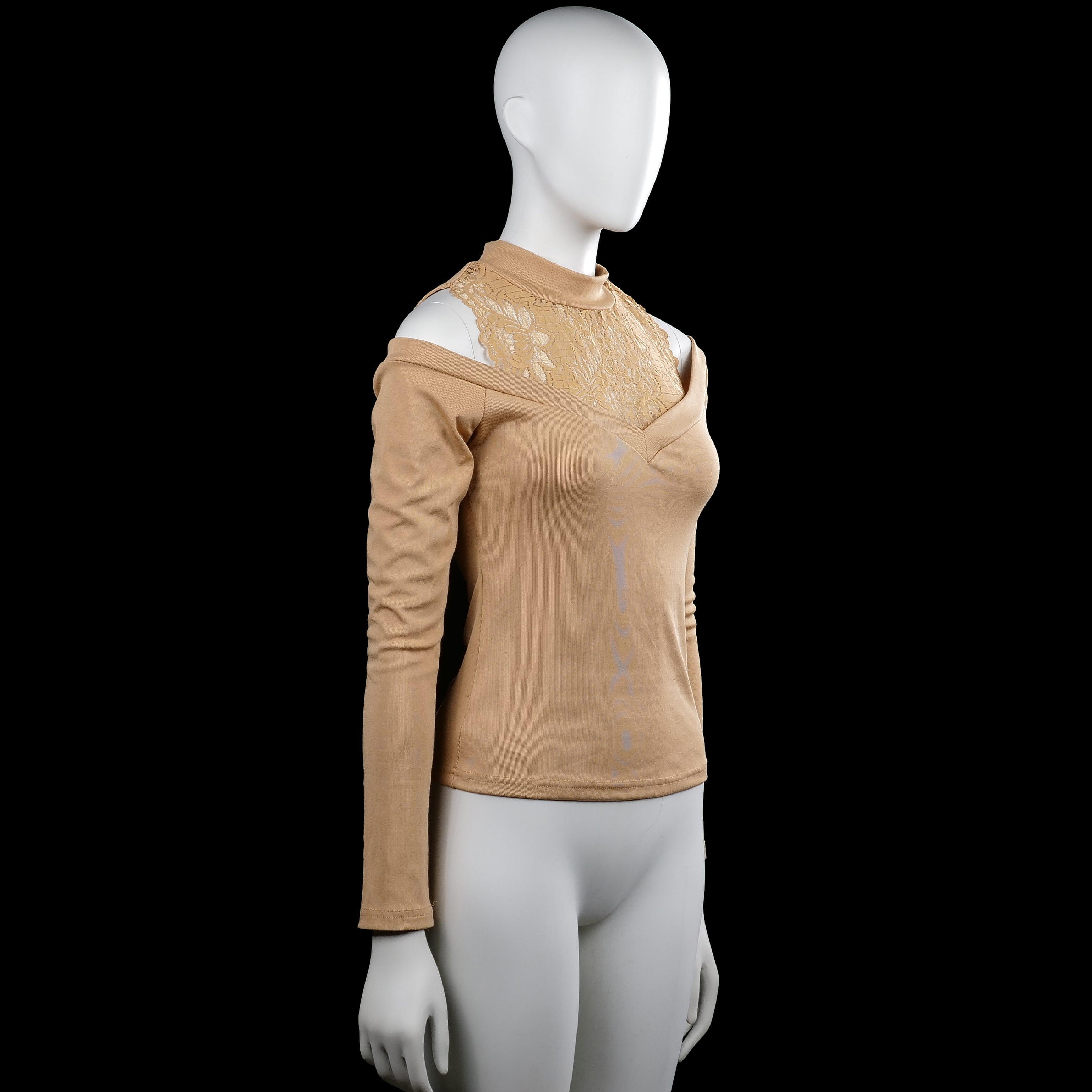 Long-sleeve top - Camel - Size S