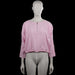 Zara trafaluc - Long-sleeve top - Pink & White - Size L - Pink and white striped top with a boat neckline and long sleeves. Features a short front zipper at the center front and an elastic hem with a drawstring.