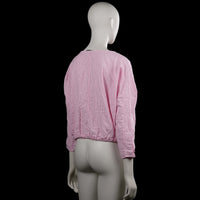 Long-sleeve top - Pink & White - Size L