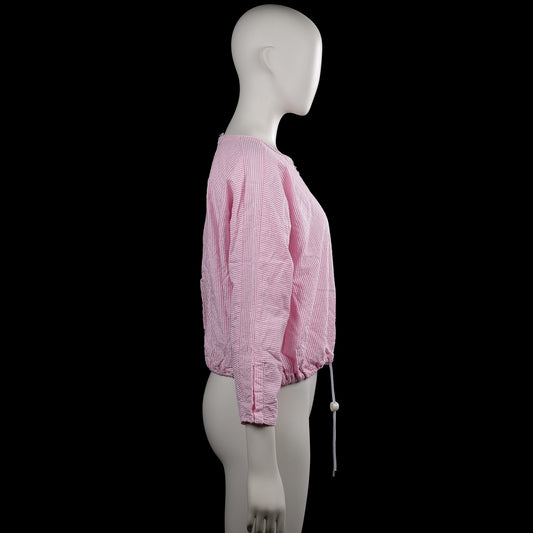 Long-sleeve top - Pink & White - Size L