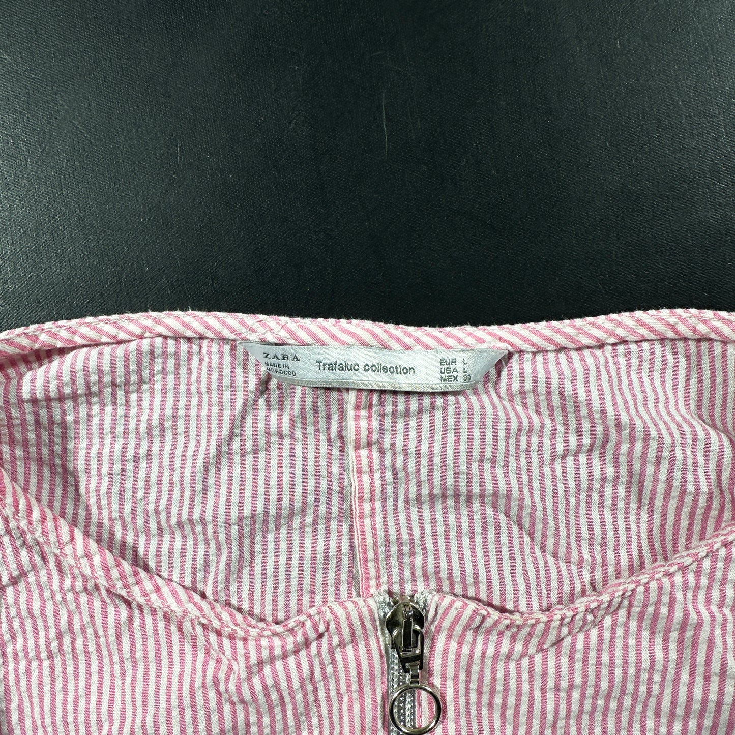 Long-sleeve top - Pink & White - Size L