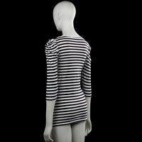 Long-sleeve top - White & Black - Size M