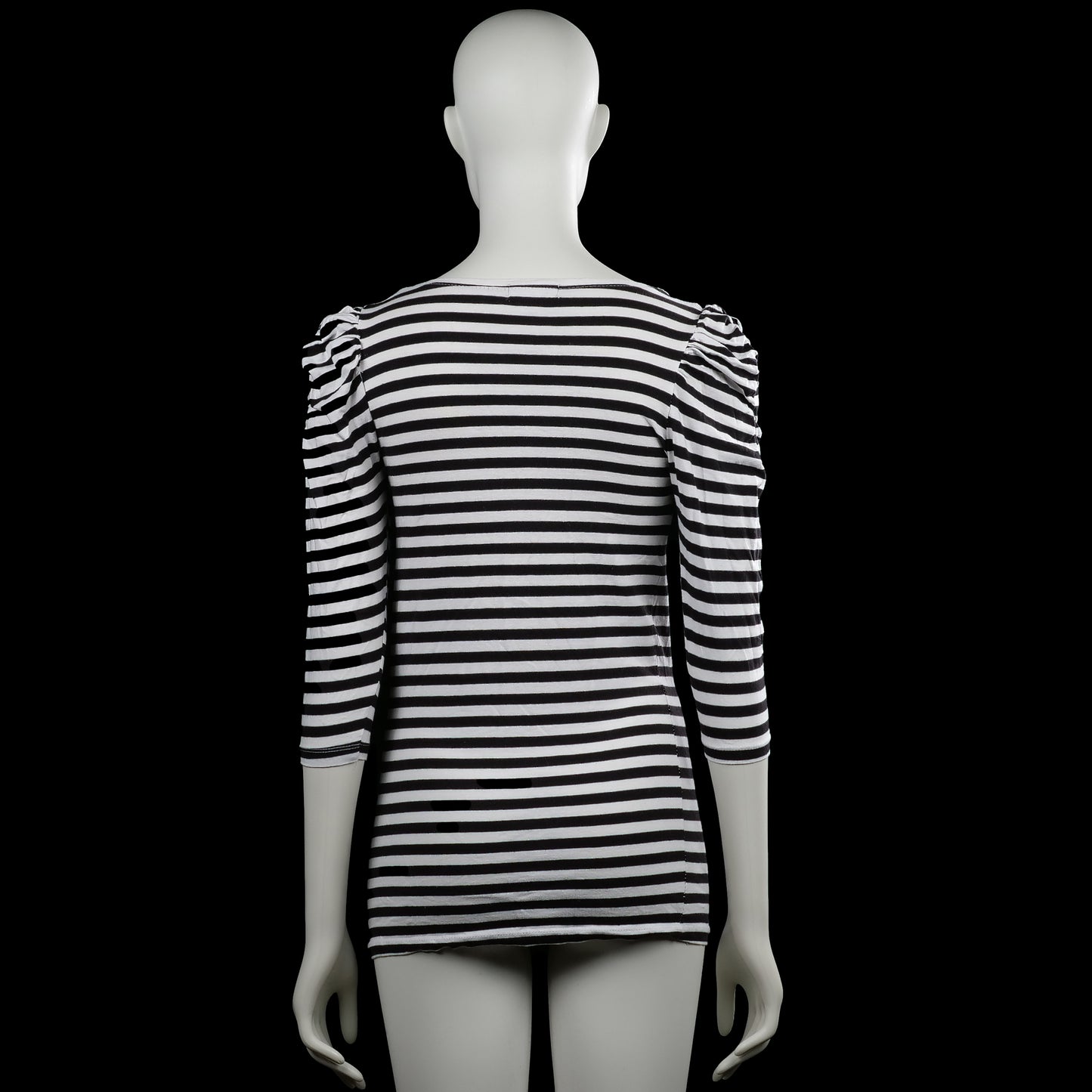 Long-sleeve top - White & Black - Size M