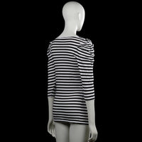 Long-sleeve top - White & Black - Size M