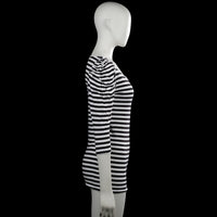 Long-sleeve top - White & Black - Size M