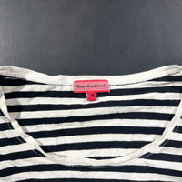 Long-sleeve top - White & Black - Size M