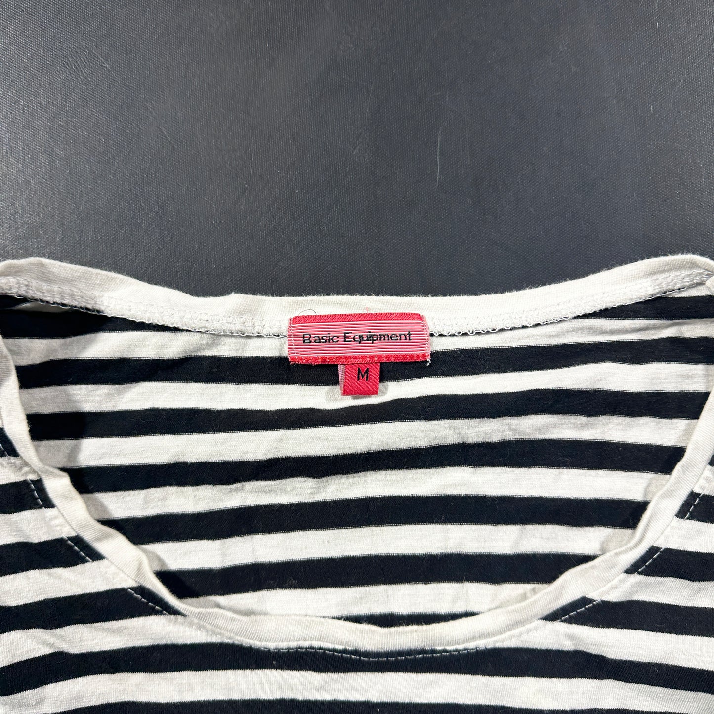 Long-sleeve top - White & Black - Size M