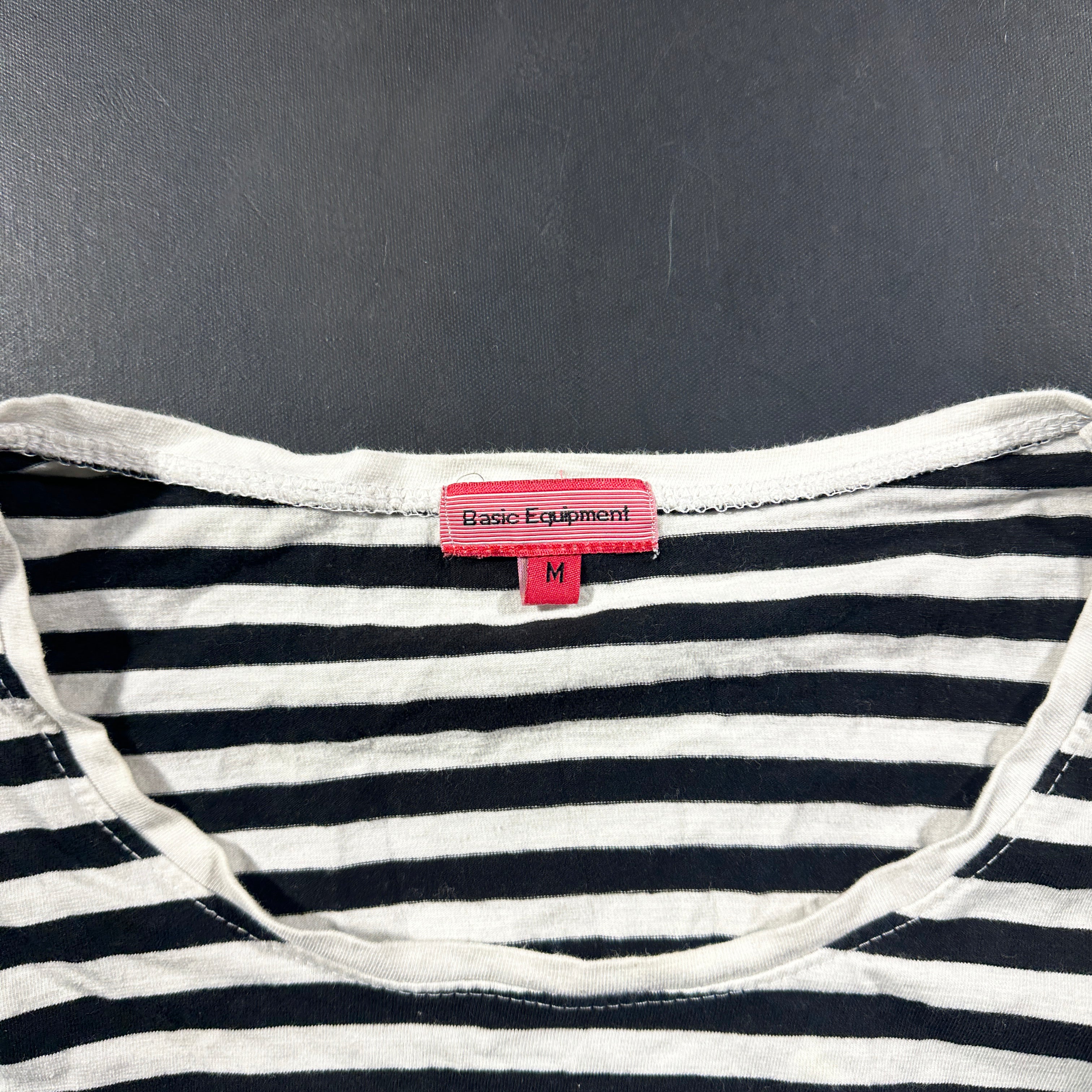 Long-sleeve top - White & Black - Size M
