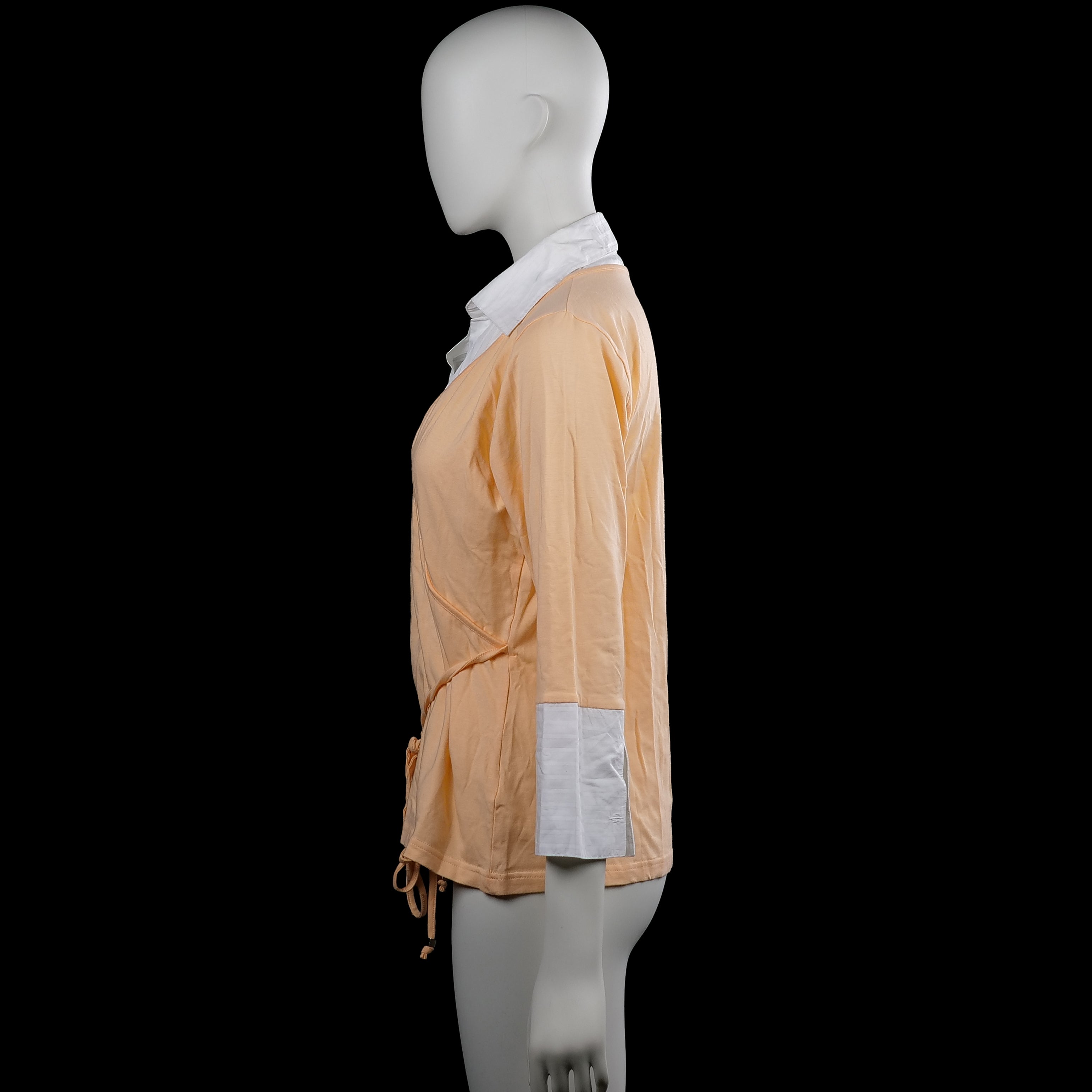 Long-sleeve top - Beige & White - Size 42