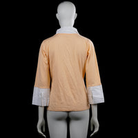Long-sleeve top - Beige & White - Size 42