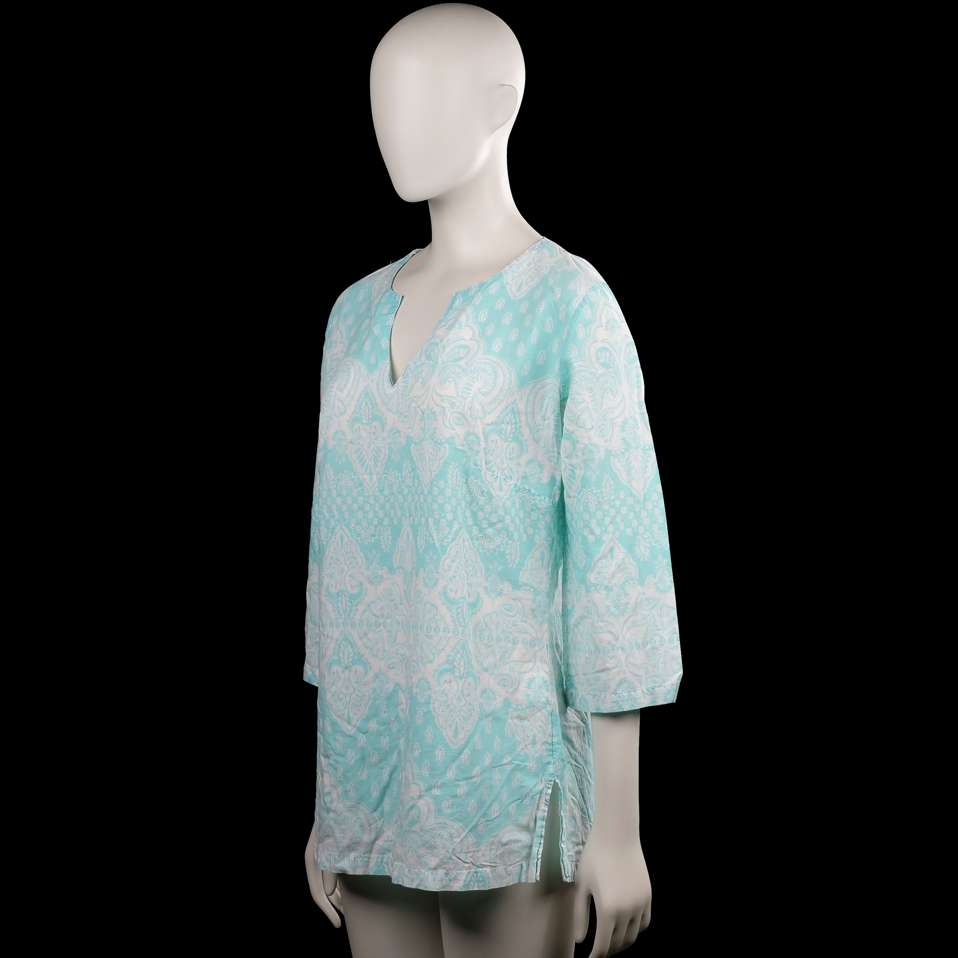 Tunic - Turquoise & White - Size 42