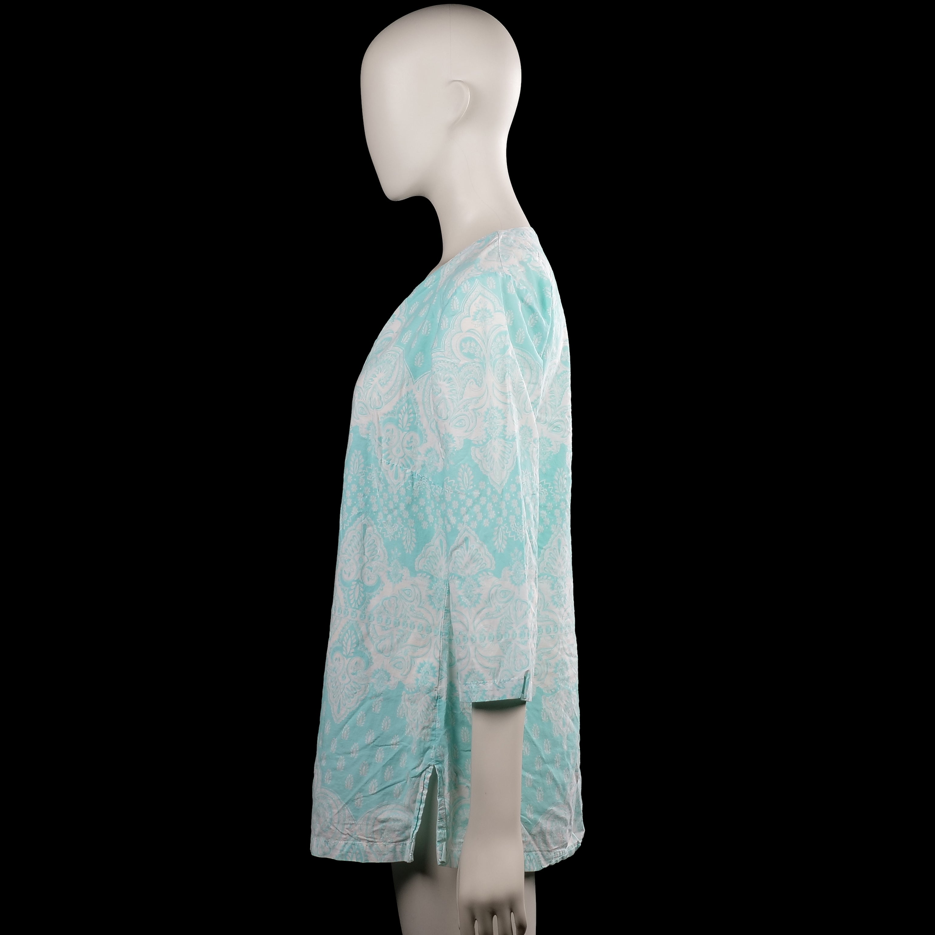 Tunic - Turquoise & White - Size 42