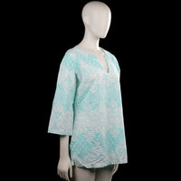 Tunic - Turquoise & White - Size 42