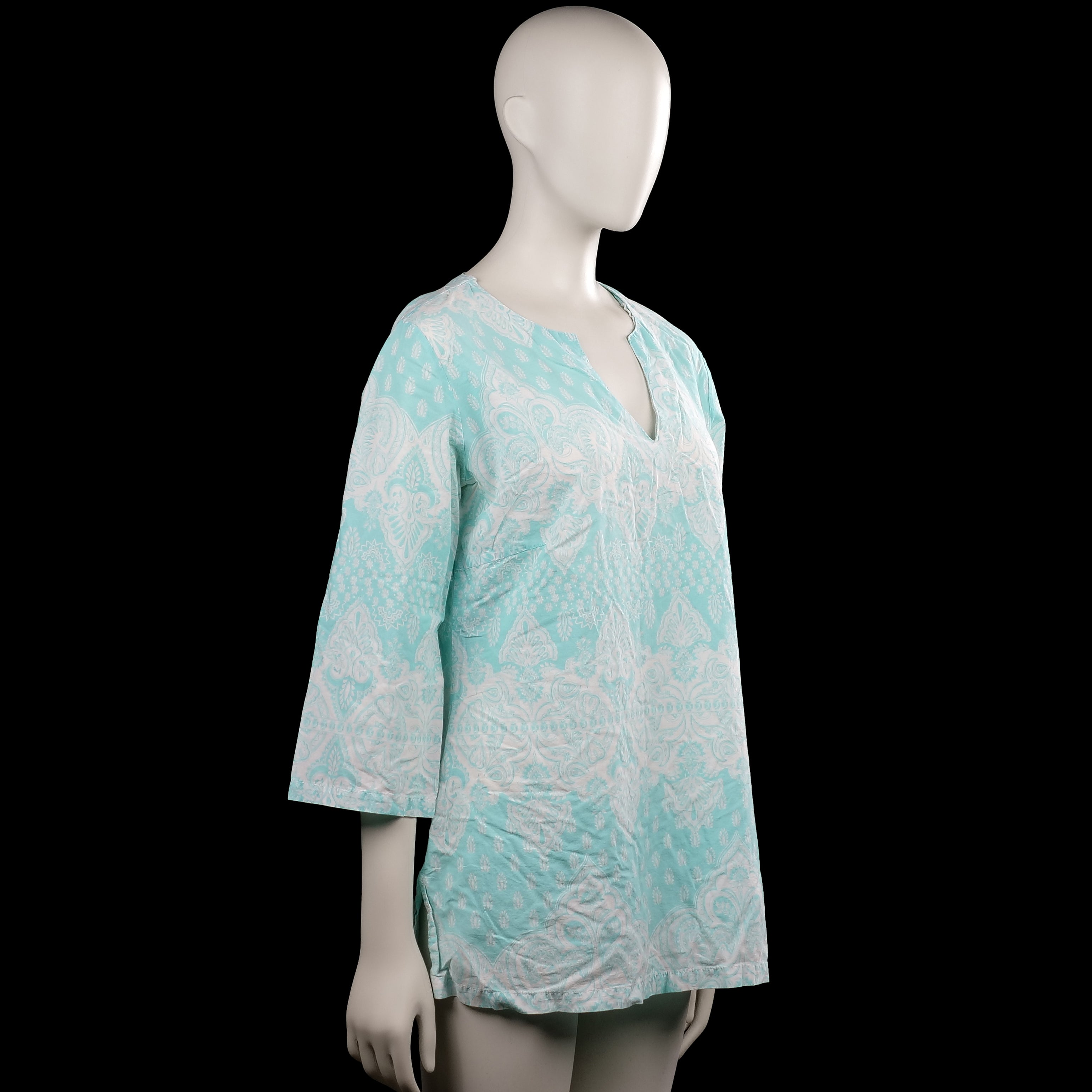 Tunic - Turquoise & White - Size 42