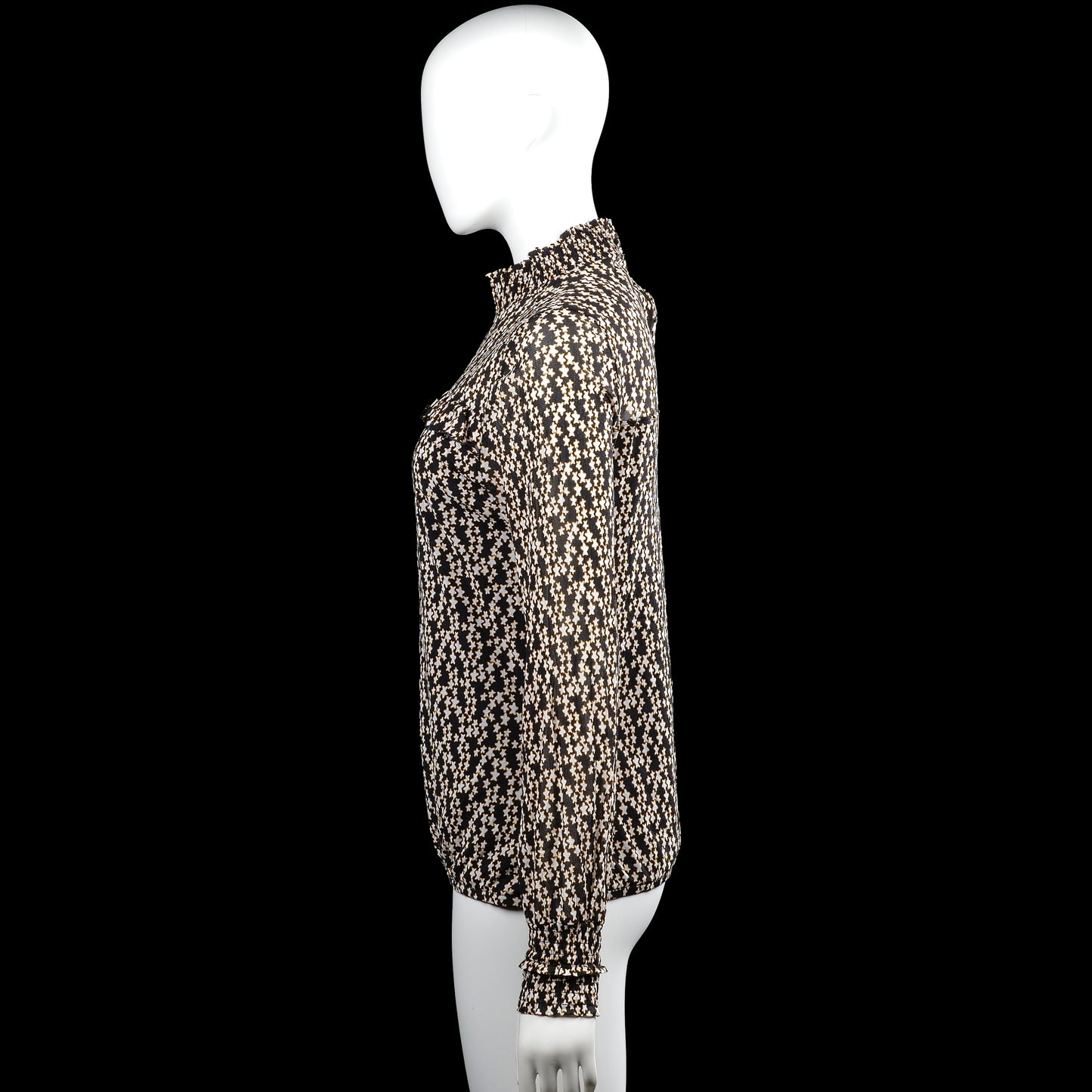 Long-sleeve top - Black & White - Size M