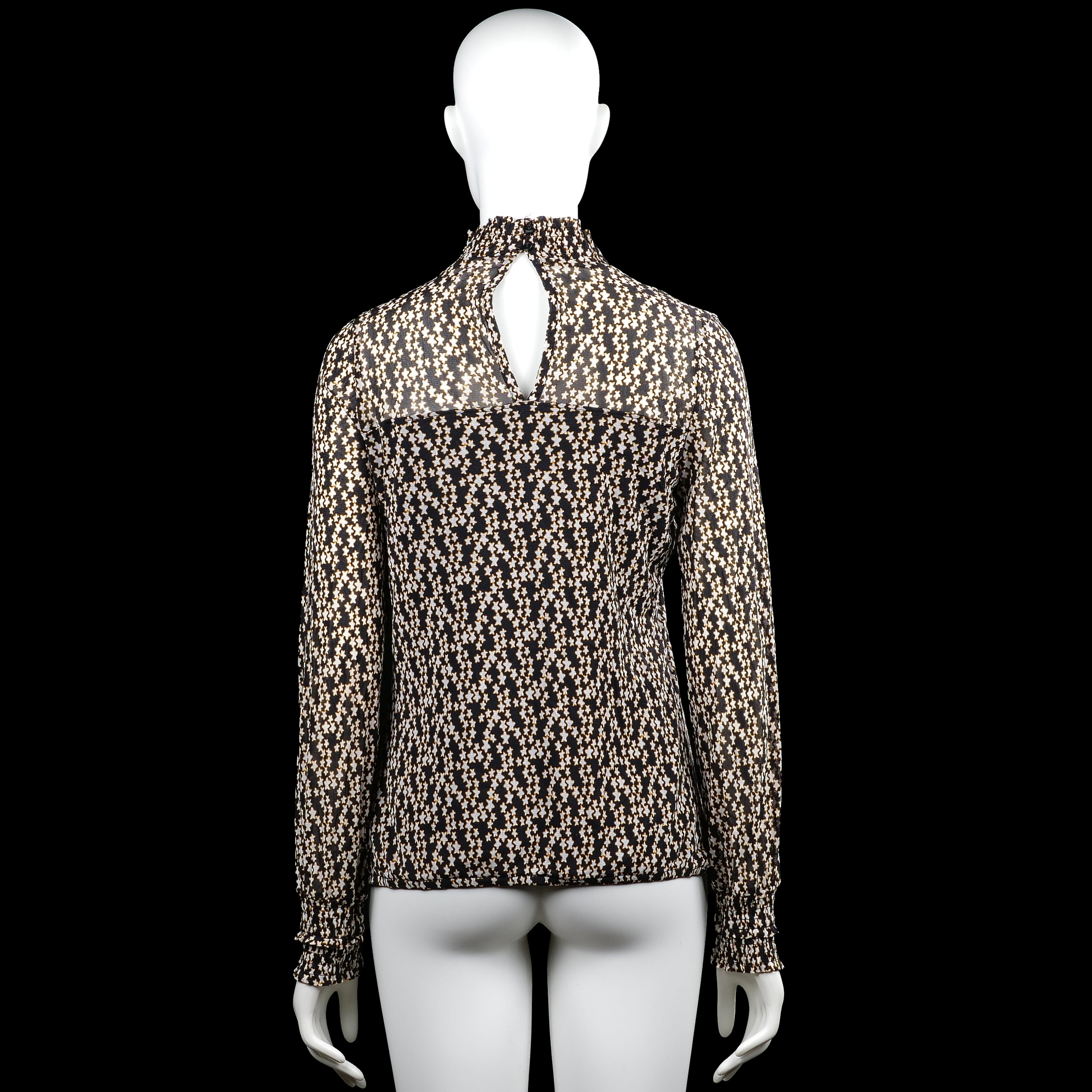 Long-sleeve top - Black & White - Size M