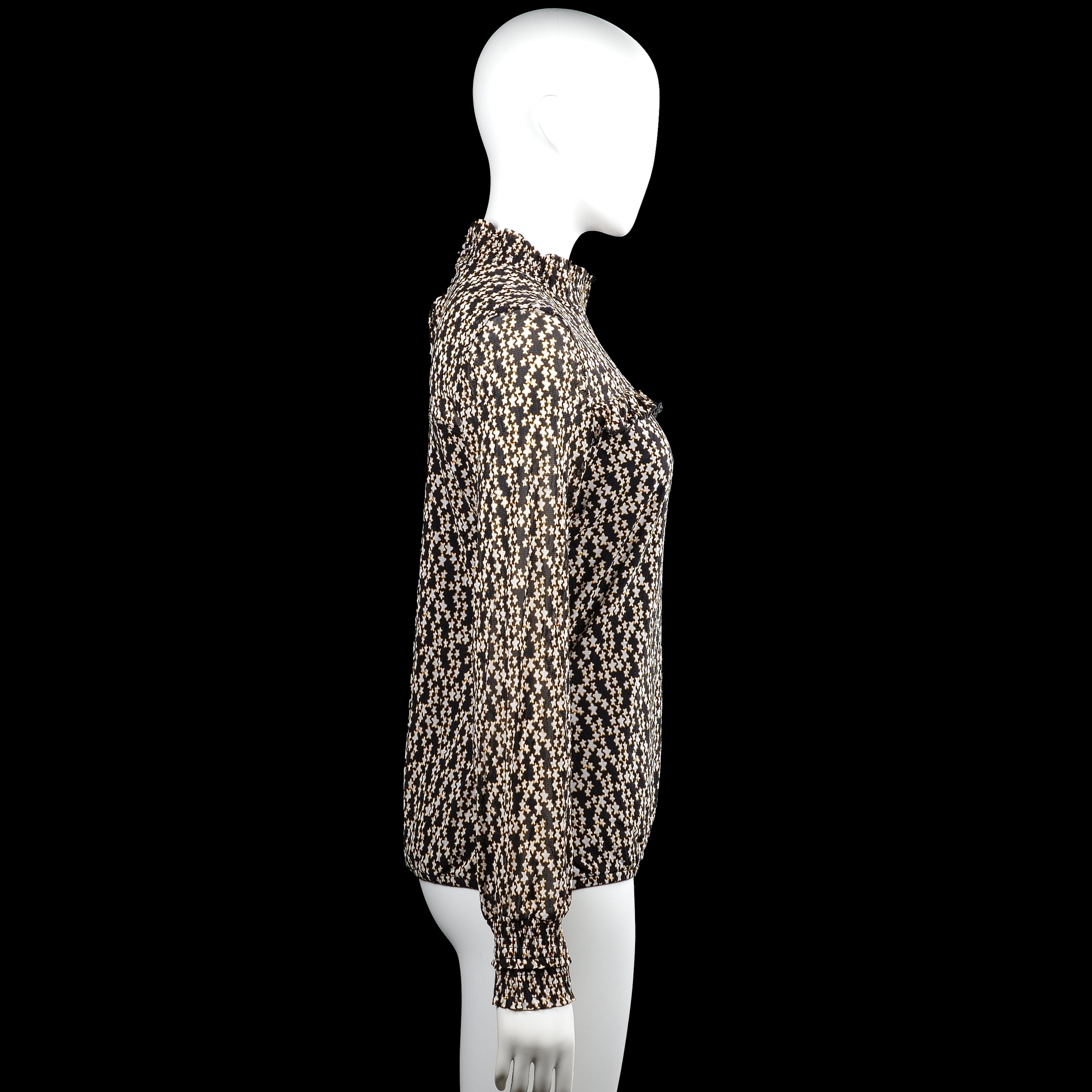 Long-sleeve top - Black & White - Size M