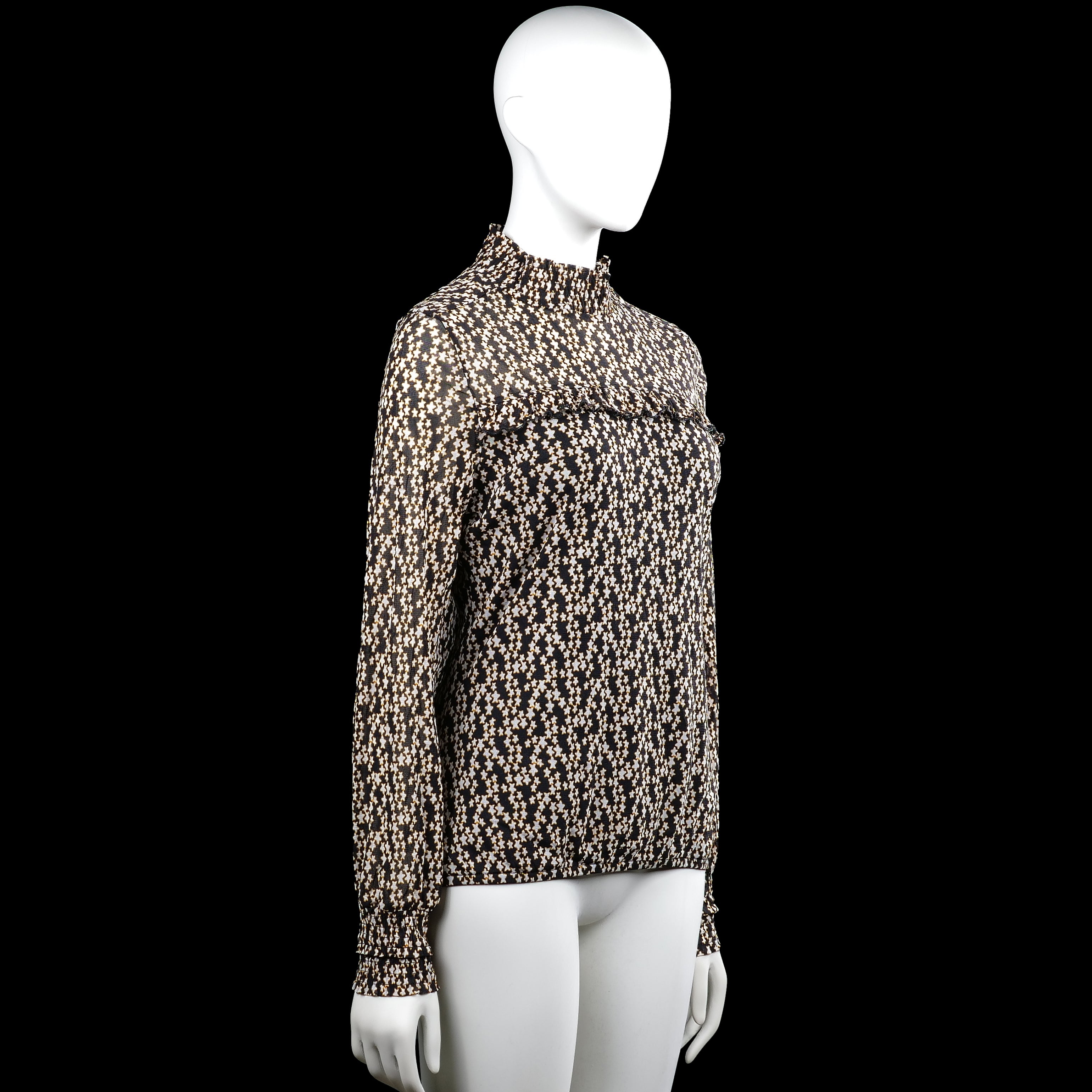 Long-sleeve top - Black & White - Size M