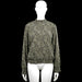 Pigalle - Blouse - Olive & White - Size 40 - Olive and white dotted top with a high neck and long sleeves. Features elastic cuffs and an elastic hem, with a back keyhole and button closure.