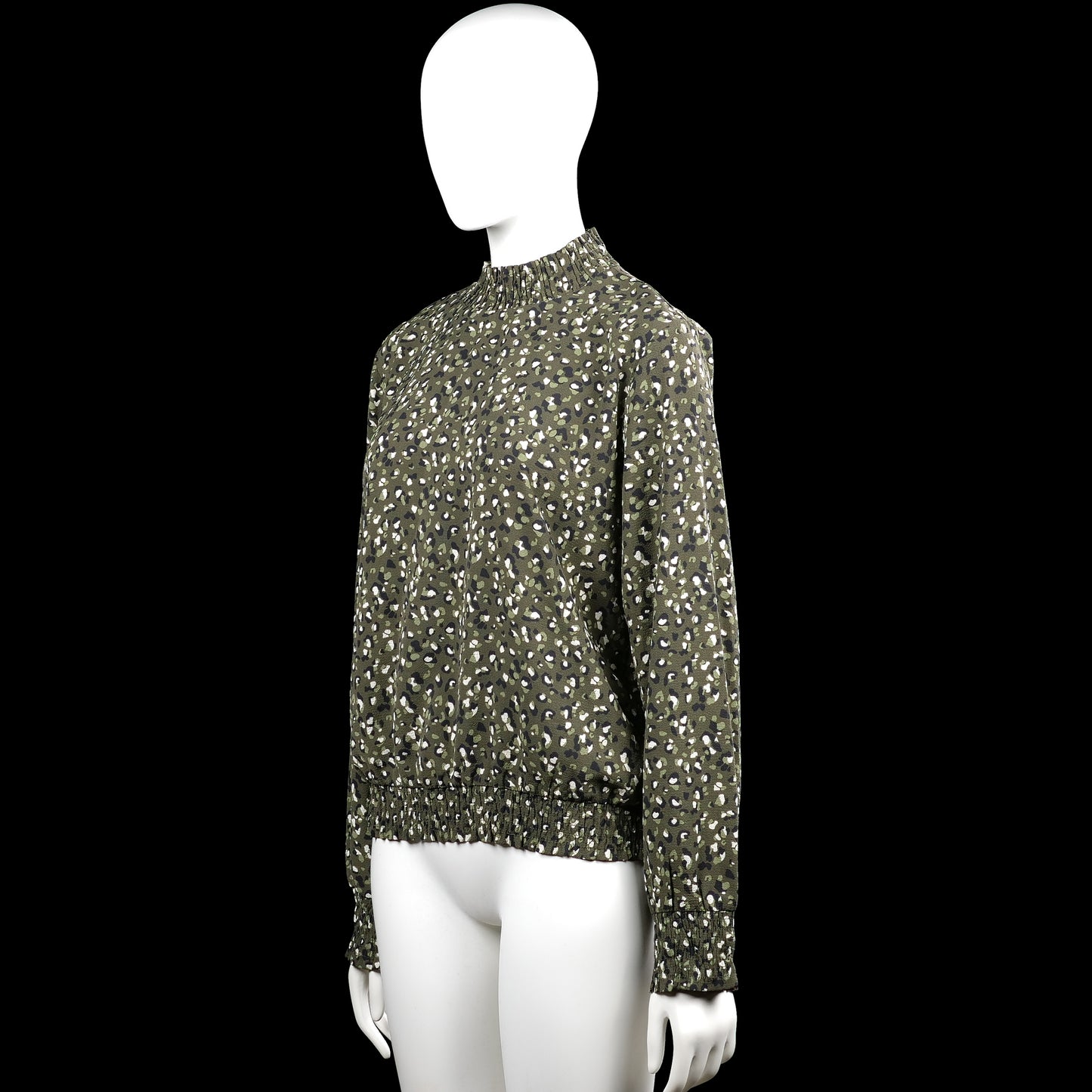 Blouse - Olive & White - Size 40