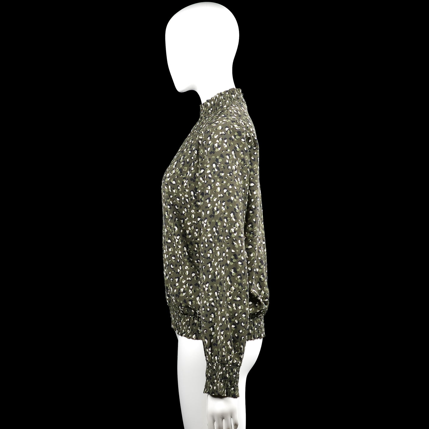 Blouse - Olive & White - Size 40