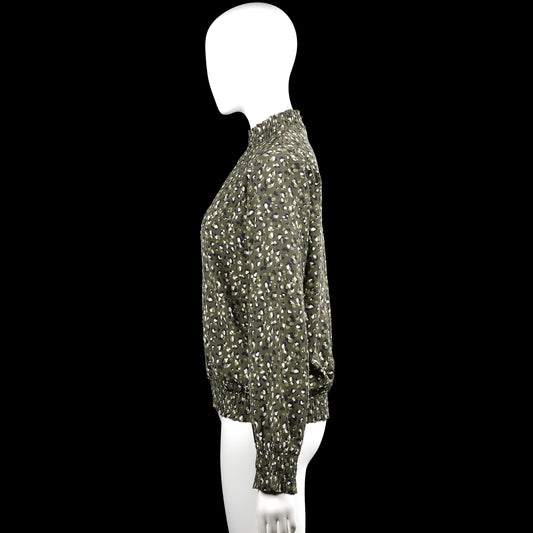 Blouse - Olive & White - Size 40