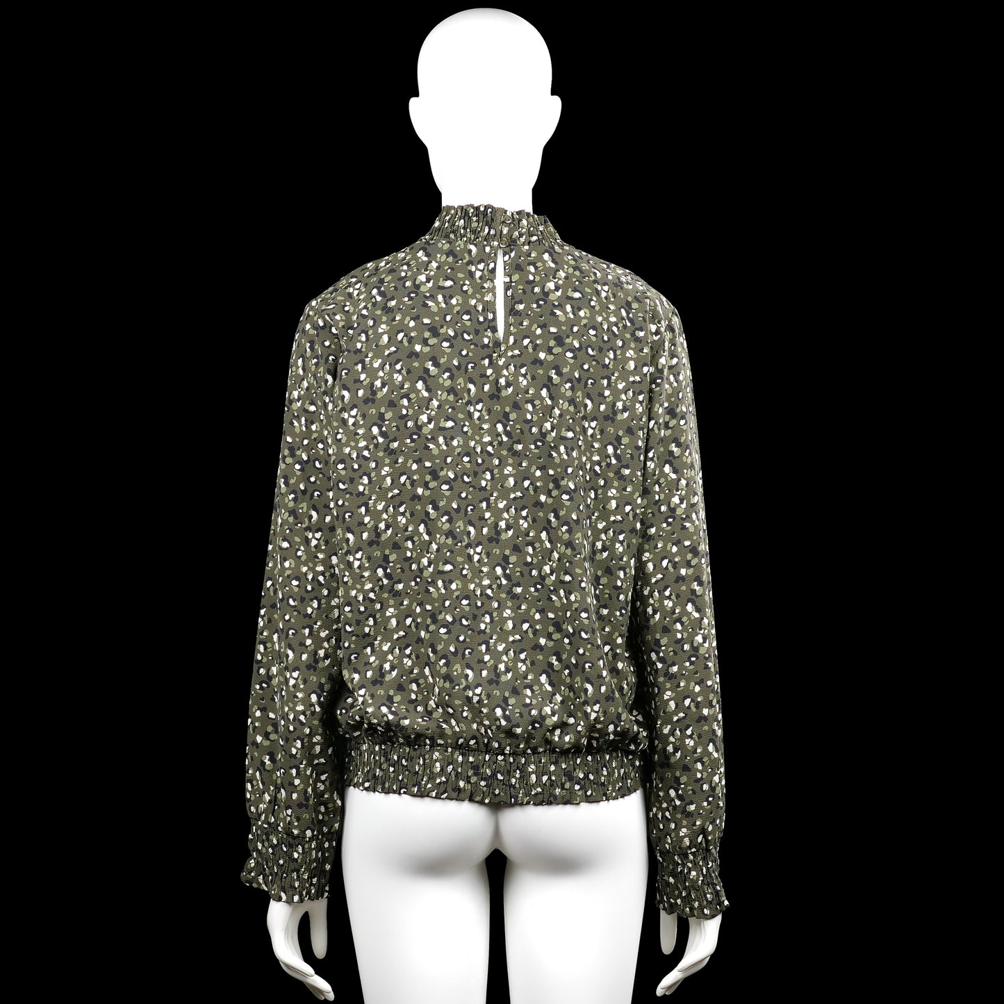 Blouse - Olive & White - Size 40
