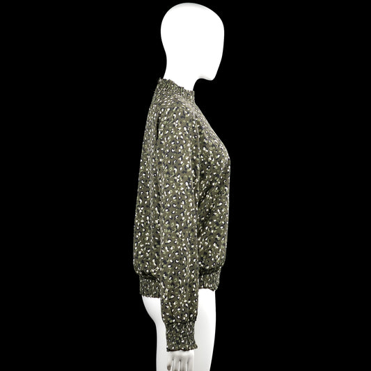 Blouse - Olive & White - Size 40