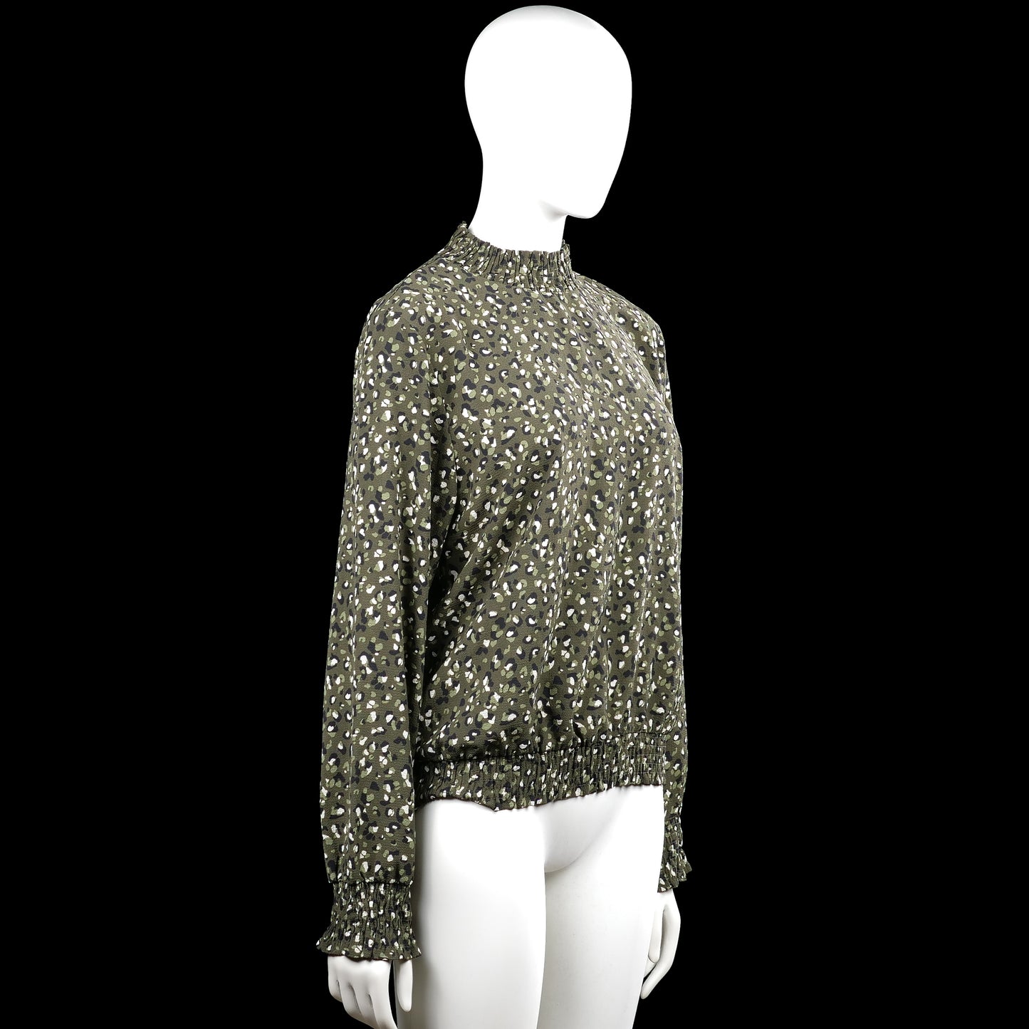 Blouse - Olive & White - Size 40