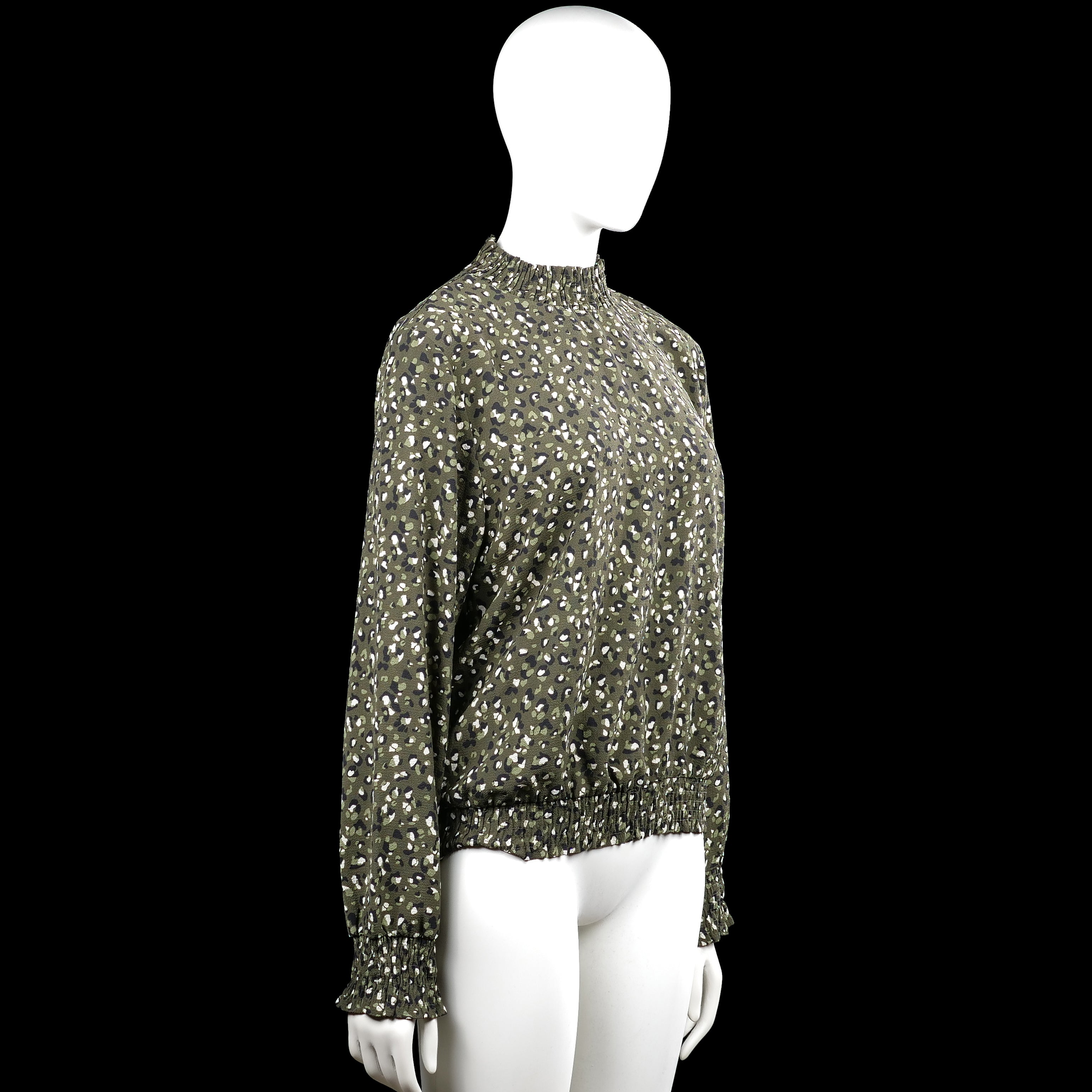 Blouse - Olive & White - Size 40