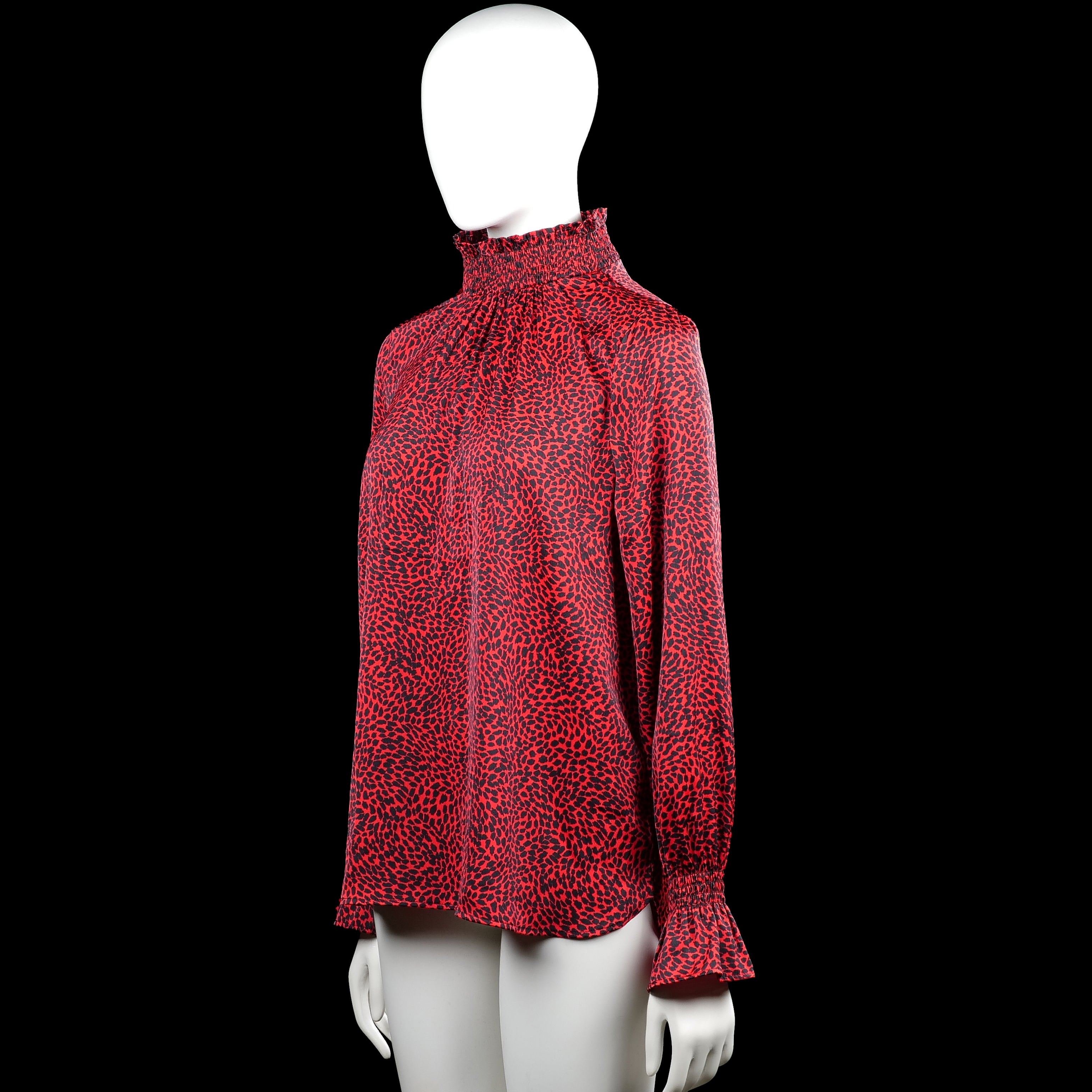 Blouse - Red & Black - Size S