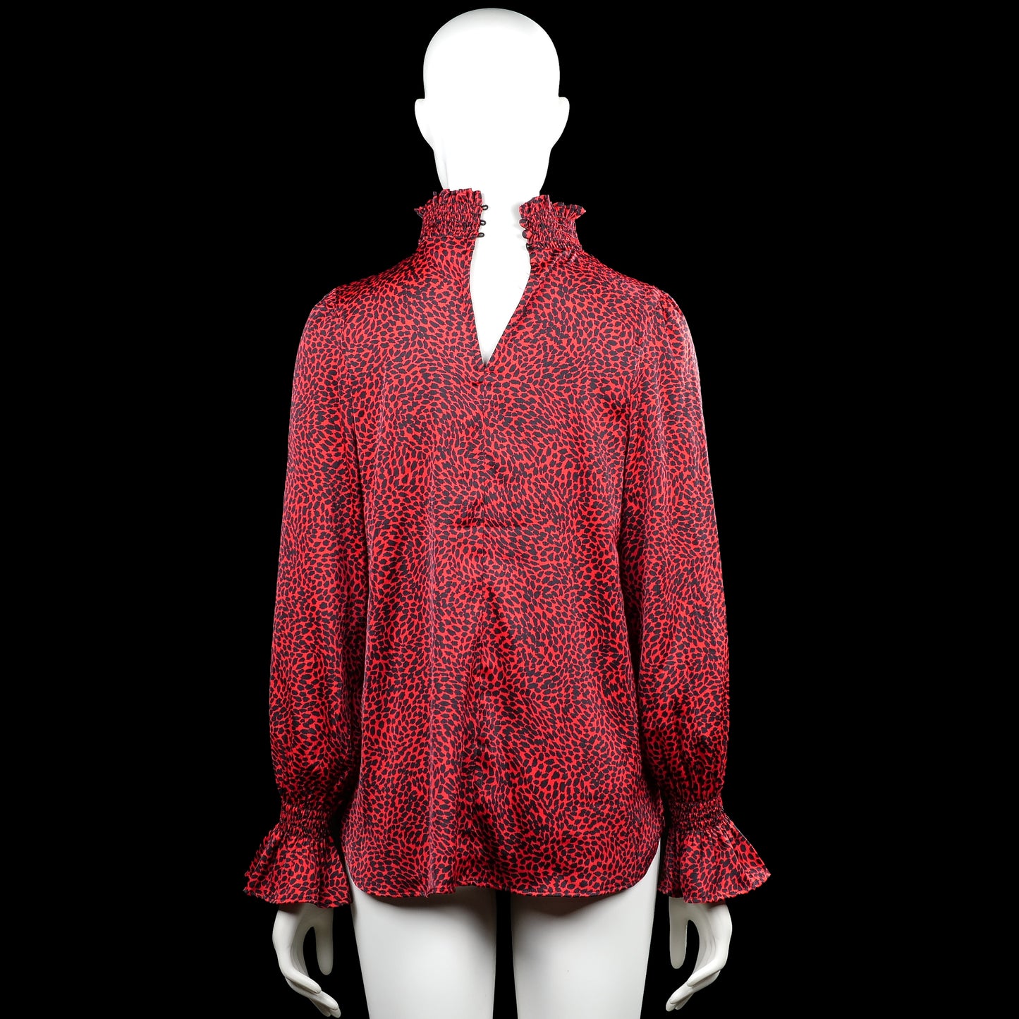 Blouse - Red & Black - Size S