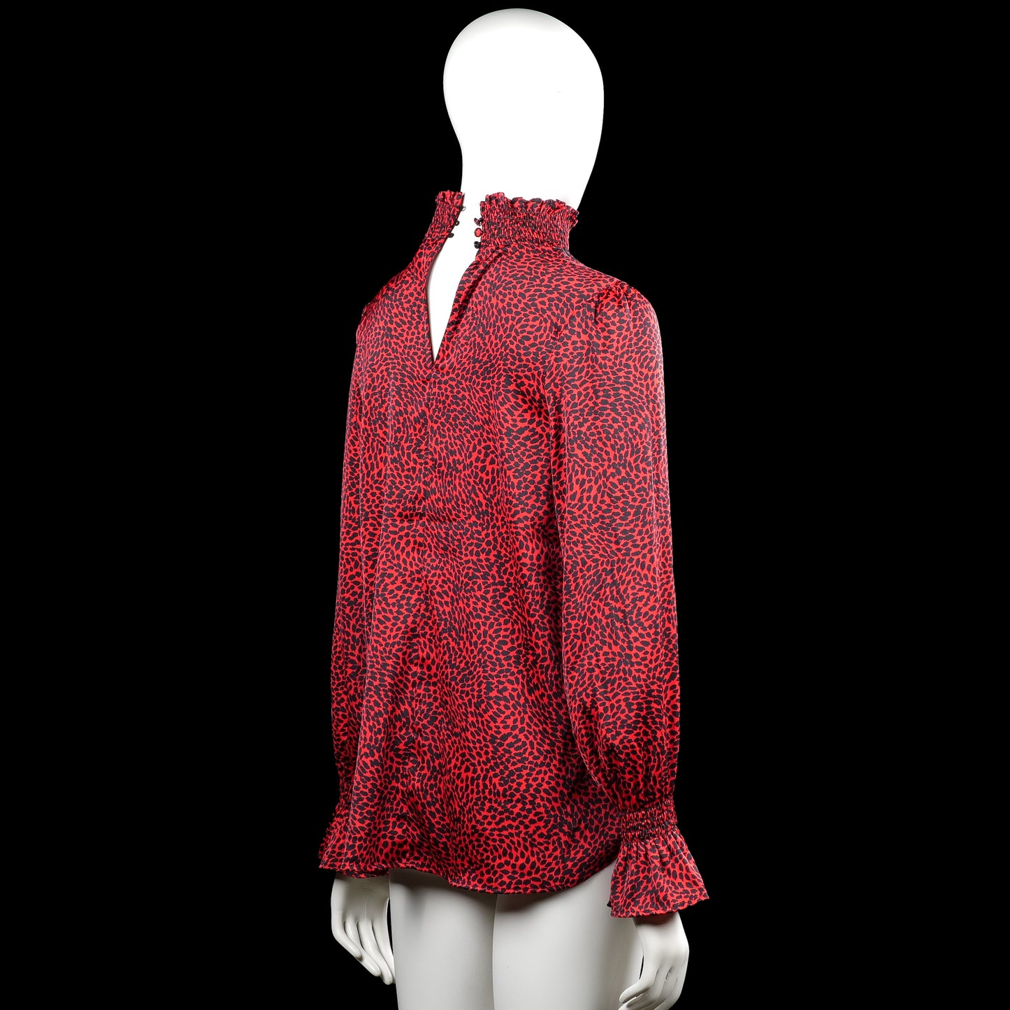 Blouse - Red & Black - Size S