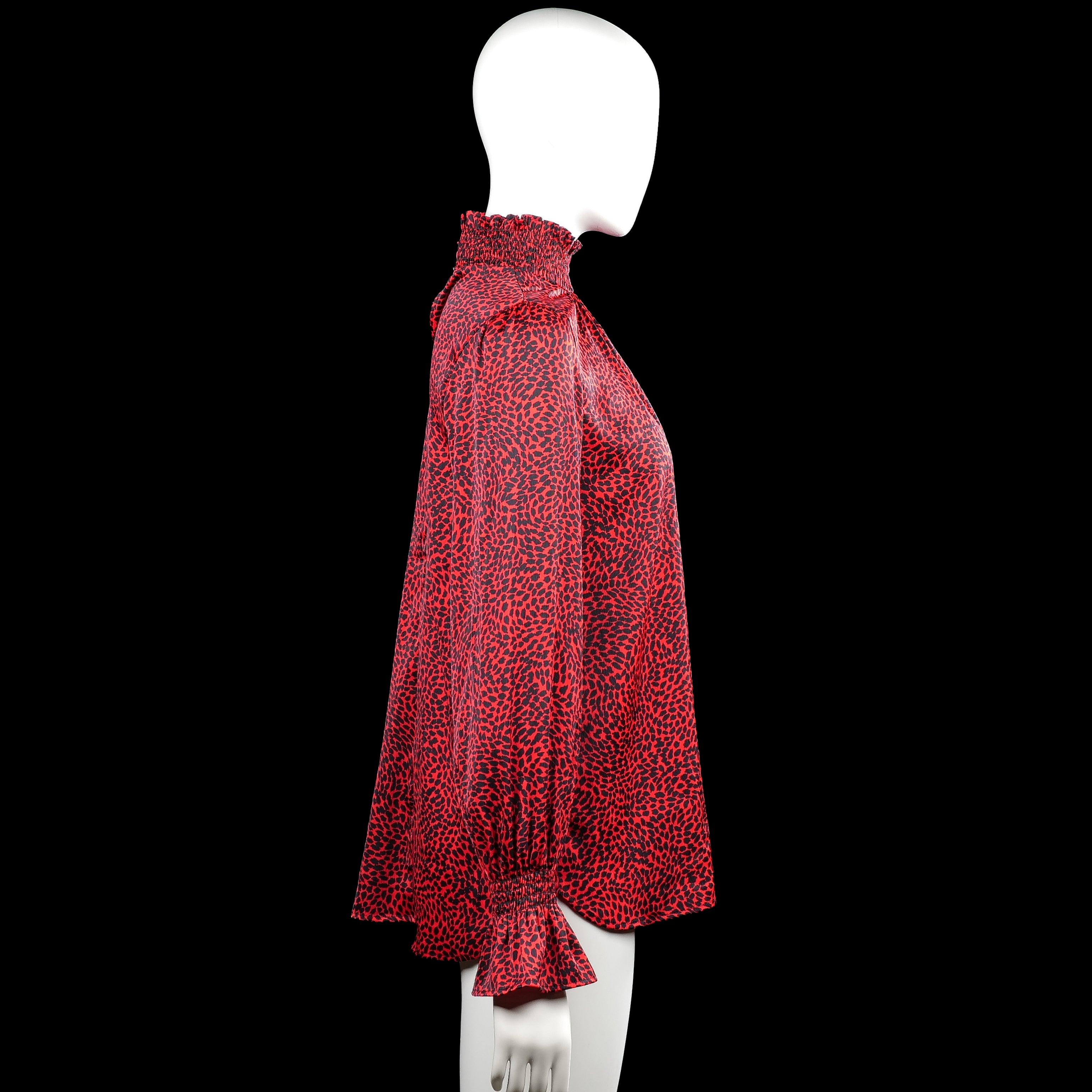 Blouse - Red & Black - Size S