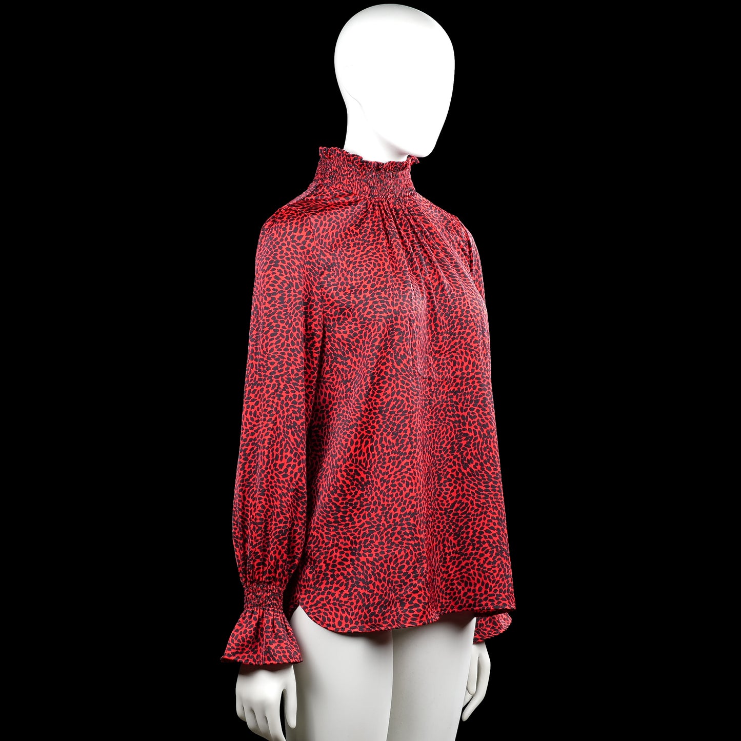 Blouse - Red & Black - Size S