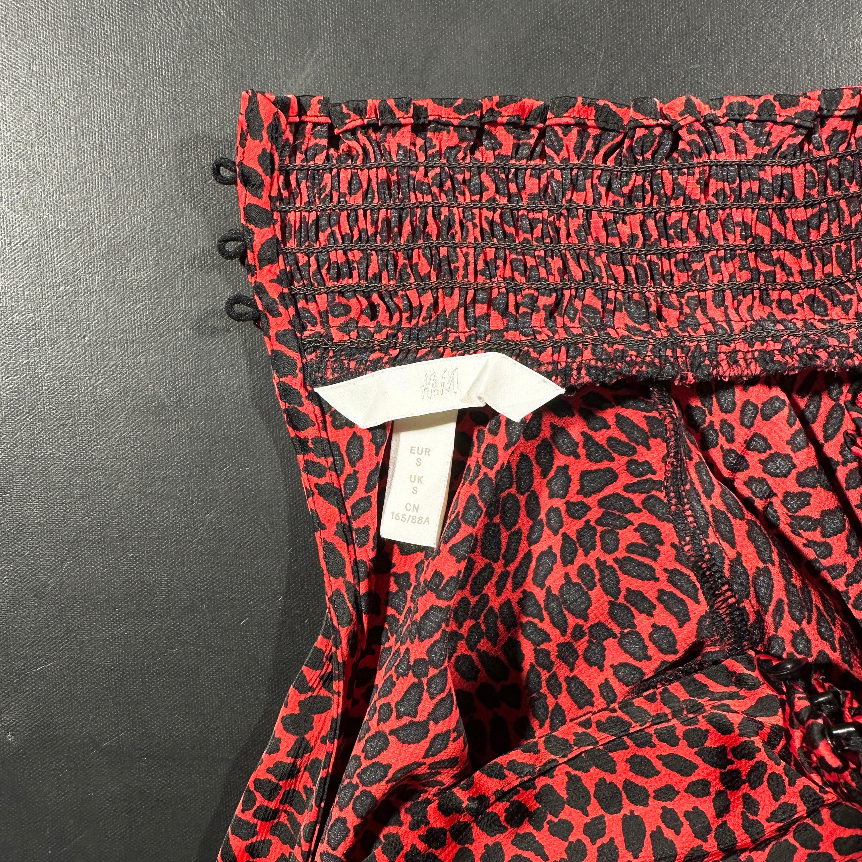 Blouse - Red & Black - Size S