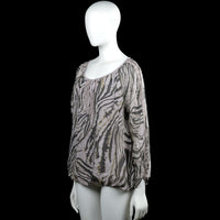 Blouse - Light Gray & Dark Gray - Size M