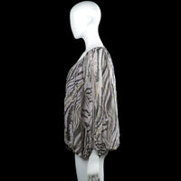 Blouse - Light Gray & Dark Gray - Size M