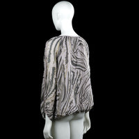 Blouse - Light Gray & Dark Gray - Size M