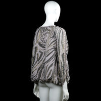 Blouse - Light Gray & Dark Gray - Size M