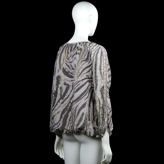 Blouse - Light Gray & Dark Gray - Size M