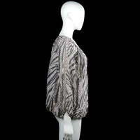 Blouse - Light Gray & Dark Gray - Size M