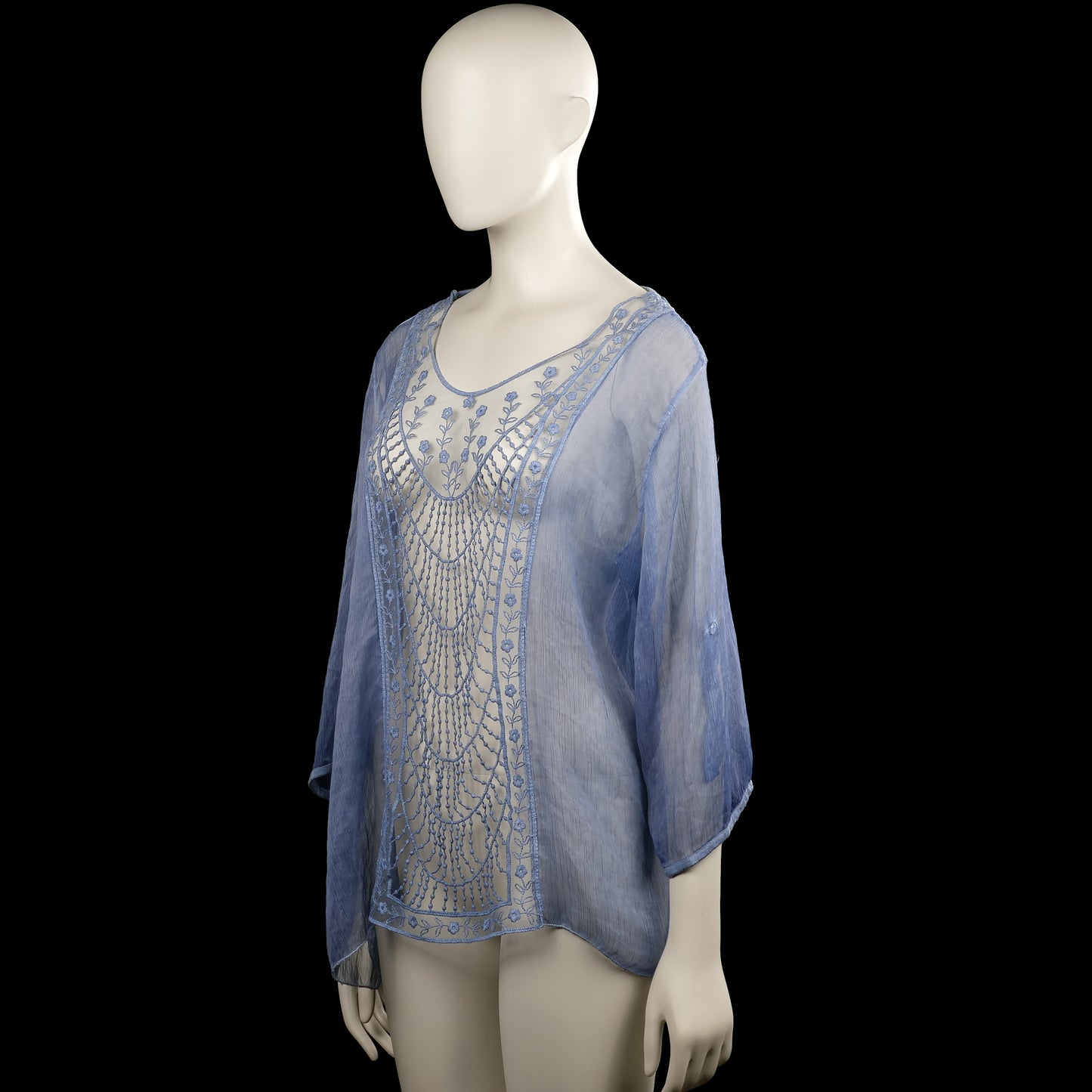 Tunic - Light Blue & White - Size L