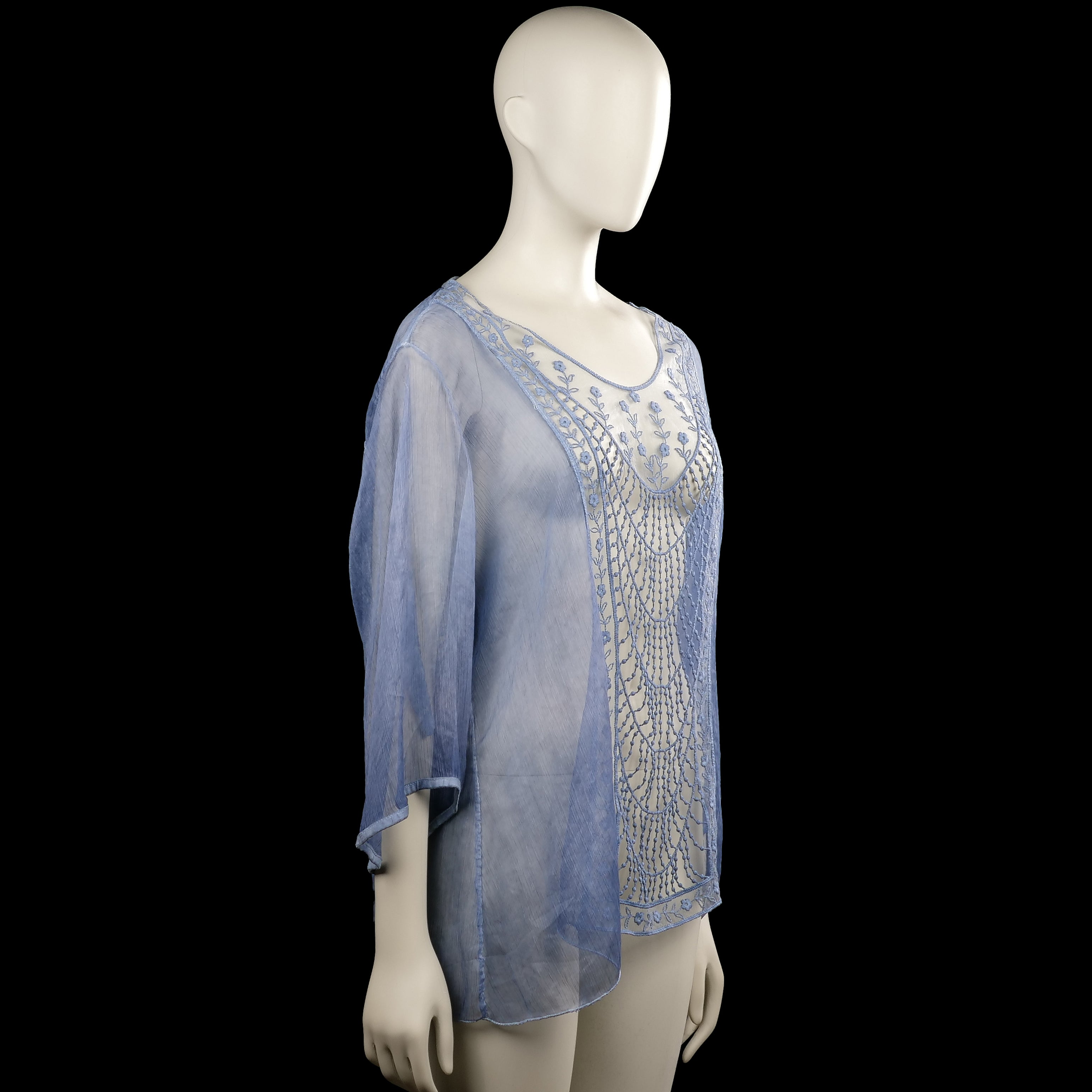 Tunic - Light Blue & White - Size L