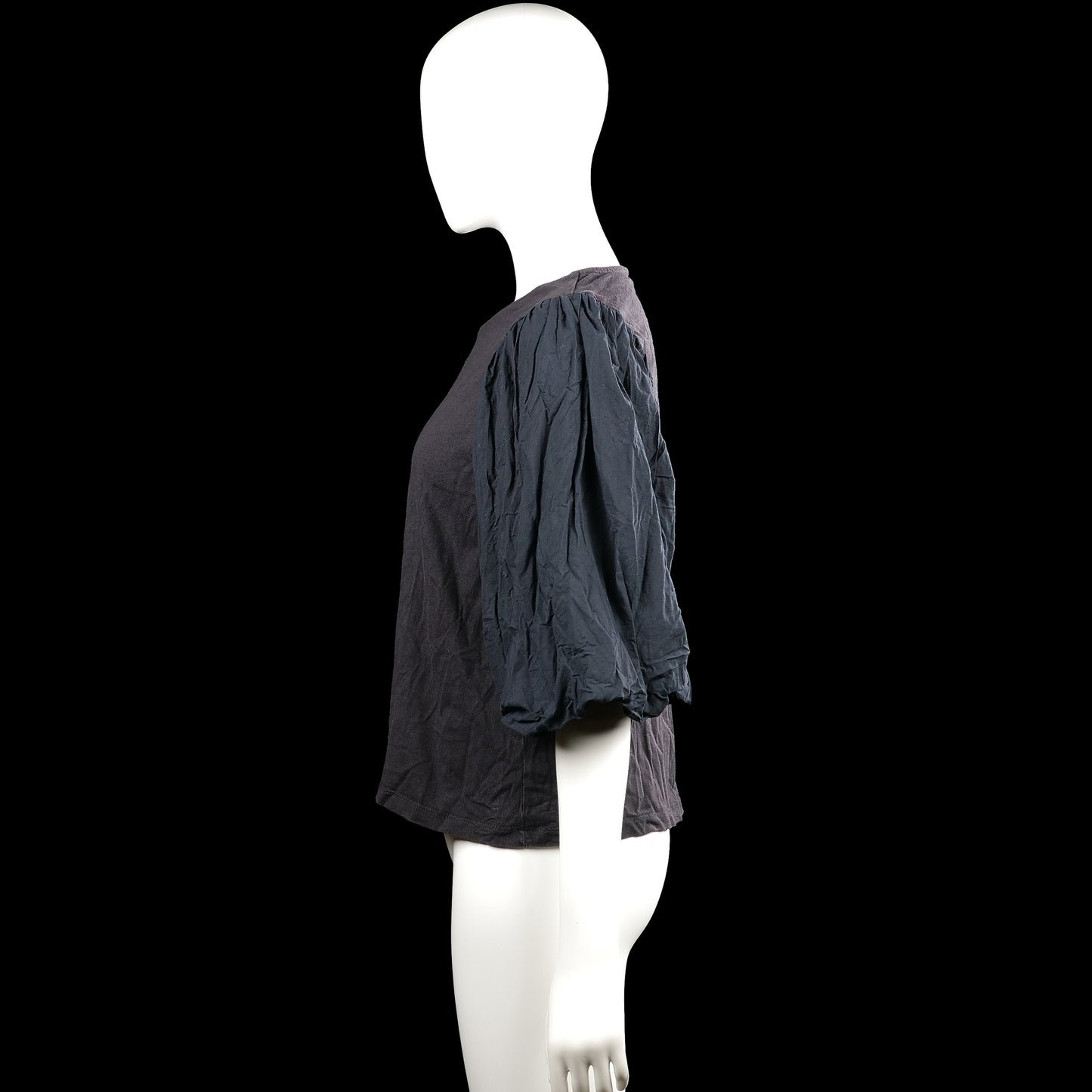 Blouse - Charcoal & Black - Size M
