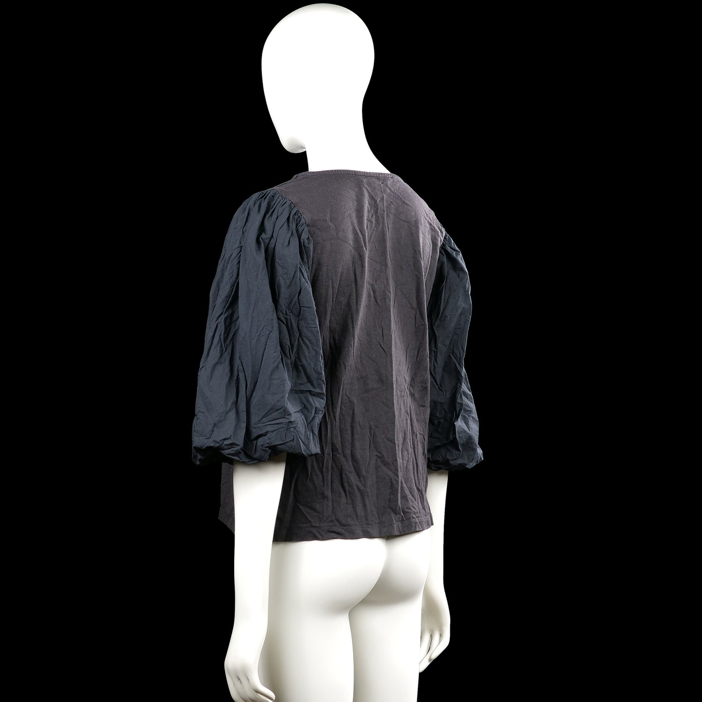 Blouse - Charcoal & Black - Size M